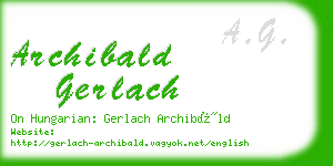 archibald gerlach business card